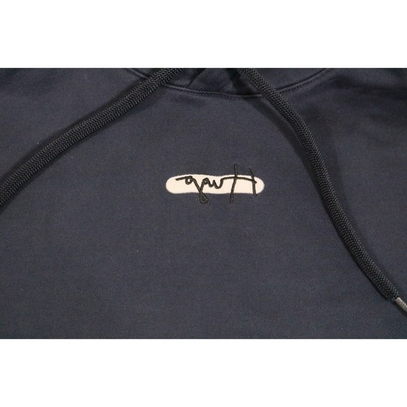 HUGO BOSS Mens Medium Daratschi Hoodie Sweatshirt Navy Blue Pullover Red Label - Picture 2 of 7